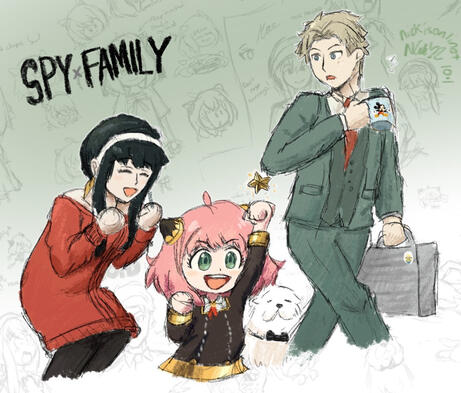 Loid, Yor, Anya and Bond Forger