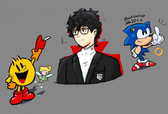 Pac-Man, Joker and Sonic